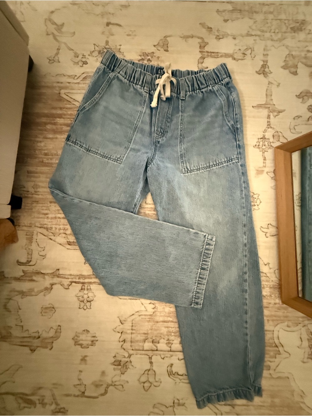 GAP Light Blue Relaxed Drawstring Denim Jeans